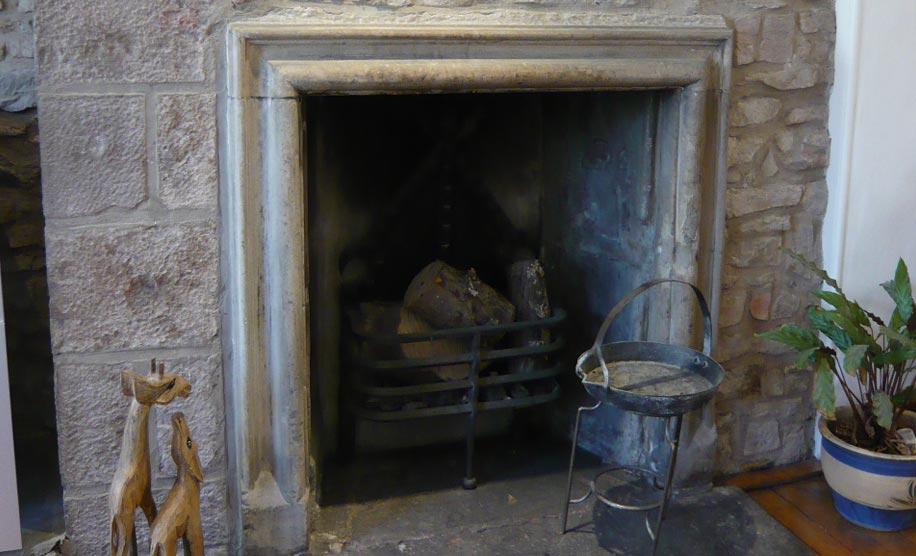 one of the ancient fireplaces 